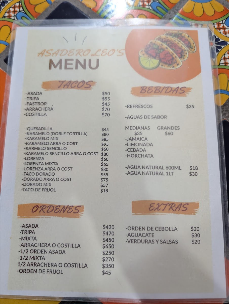 Asadero Leo's Menu - Image 3