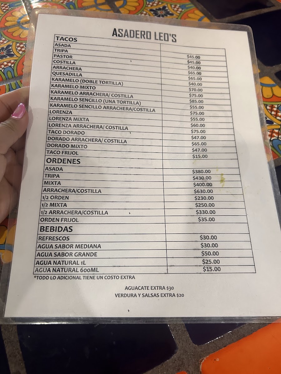 Asadero Leo's Menu - Image 5